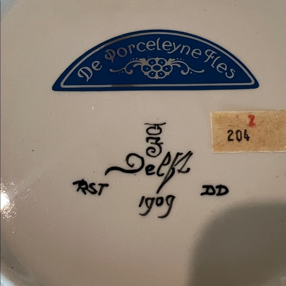 Beautiful Royal Delft De Porceleyne Fles black delft wall plate. - Picture 3 of 7